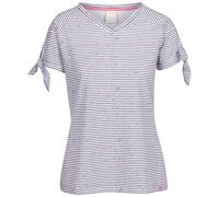 (12, Navy Stripe Print) Trespass Women Short Sleeved V Neck Top Fernie