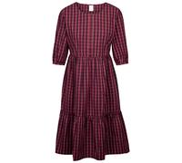 Trespass Womens 3/4 Sleeves Check Print Button Detail Casual Dress - Helen