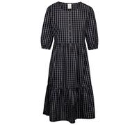 Trespass Womens 3/4 Sleeves Check Print Button Detail Casual Dress - Helen