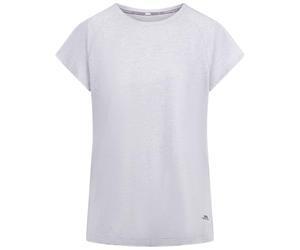 Trespass Womens Active Top Marsaili - Round Neck, Loose Fit, Side Slits, Antibacterial, Woven, 88% Polyester, 12% Elastane Grey Marl