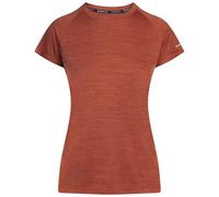 Trespass Womens Active Top Vickland - Quick Dry, Short Sleeves, Round Neck, Logo on Back, Duoskin Print on Sleeve, 100% Polyester