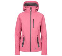 Trespass Women' s Softshell Jacket Bela II - Waterproof: 8000mm, Breathable: 3000mvp, Windproof, 3 Low Profile Zip Pockets, Chin Guard, Adjustable Zip-Off Hood, Flat Cuffs with Tab Adjuster