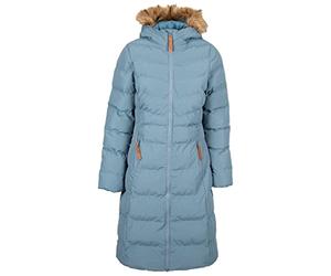 Trespass Womens Audrey II Padded Longer Length Jacket Coat - Pewter - XS