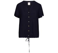 (18, Navy) Trespass Women Casual Button Up VNeck Top Beatrice