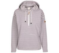 Trespass Womens Casual Hoodie Softly - Yarn-Dyed Stripe, Soft Hand Feel, Brushed, Grown on Hood, Cord Ties, Kangaroo Pocket, 1/2 Zip, Side Vents, Long Sleeves, Contrast Trims