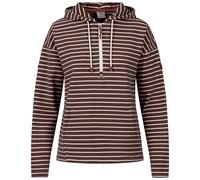 Trespass Womens Casual Hoodie Softly - Yarn-Dyed Stripe, Soft Hand Feel, Brushed, Grown on Hood, Cord Ties, Kangaroo Pocket, 1/2 Zip, Side Vents, Long Sleeves, Contrast Trims