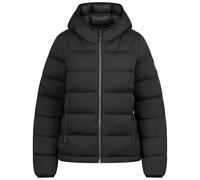 Trespass Women's Casual Jacket Rollins - Textured Fabric, Padded, Stitched Baffles, Contrast Lining, Grown on Hood, 2 Zip Pockets, Binding on Cuffs & Hood, Sleeve Badge Black