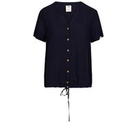 Trespass Womens Casual Top Beatrice - Short Sleeve Notch V Neck Top, Ladies Relaxed Fit Blouse, Button Fastening Shirt, Gathered Hem with Tie T-Shirt Top