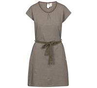 Trespass Women's Dress Lidia - Cap Sleeves, Round Neck, Soft Pleat, Yarn-Dyed Stripe, Tie Belt, 2 Hand Pockets, Keyhole Button Fastening