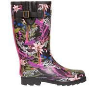 Trespass Women's Elena Floral Wellington Boots in Black | Size: 6 Trespass Black 6