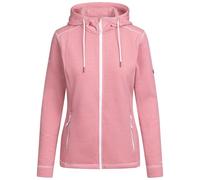 Trespass Womens Fleece Jacket Rootless - Striped Marl Fleece, Brushed Back, Grown on Hood, Full Front Contrast Zip, Inner Facing, 2 Contrast Zip Pockets, Contrast Hood Adjusters