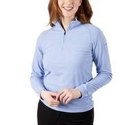Trespass Womens Fleece Jacket Meadows-Striped Catatonic, Anti-Pilling, Brushed Back, 1/2 Neck Zip, Contrast Trims, Knitted, 100% Polyester Denim Blue