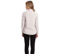 Trespass Womens Fleece Jacket Meadows-Striped Catatonic, Anti-Pilling, Brushed Back, 1/2 Neck Zip, Contrast Trims, Knitted, 100% Polyester Pale Grey