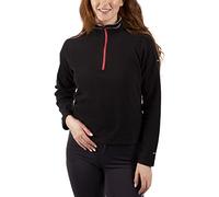 Trespass Women's Fleece Jacket Skylar - Microfleece, Airtrap Technology, 1/2 Zip Neck, Contrast Inner Collar, Knitted, 100% Polyester Black/White