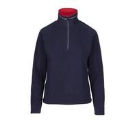 Trespass Womens Fleece Jacket Skylar - Microfleece, Airtrap, 1/2 Zip Neck, Contrast Inner Collar and Trims, Knitted, 100% Polyester Navy/Red