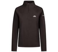 Trespass Womens Fleece Top Luiston - Airtrap Technology, 1/2 Zip Neck, Locking Puller, Curved Hem, 100% Polyester 160gsm, Lightweight, Warm, Breathable, Machine Washable, Soft Touch Black