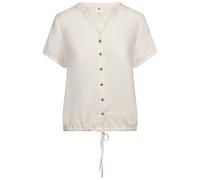 Trespass Womens Casual Gathered Hem Button Up Blouse Notch V Neck Top Beatrice