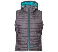 Trespass Womens Gilet Aretha - Lightly Padded with Bubble Stitching, 2 Low Profile Zip Pockets, Hem Adjusters, Inner Storm Flap, Contrast Lining and Front Zip, Detachable Hood with Stud Fastenings