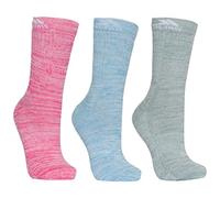 Trespass Womens Socks Helvellyn Three Pack Blue/Rose/Sage Size 6