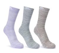 Trespass Womens Helvellyn Everyday Socks - 3 Pair Pack - Gel/Spruce/Oat - 3-6UK