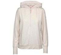 Trespass Womens Hoodie Long Sleeve Hooded with 1/2 Zip and Thumb Holes Zia Cream Marl