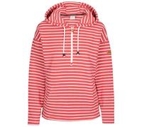 Trespass Womens Hoodie Long Sleeve Hooded with 1/2 Zip Softly Red