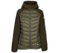 (10, Dark Vine) Trespass Womens Padded Sherpa Jacket Hooded Wando