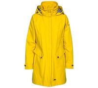 Trespass Womens Jacket Rainy Day - Waterproof, Breathable, Taped Seam, Longer Length, Shell Taslan Fabric, Yarn-Dyed Striped Lining, Contrast Trims, Adjustable Hood, Multiple Pockets, Stud Cuffs