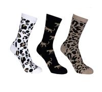 Trespass Womens/Ladies Cinco Animal Print Socks (Pack of 3)