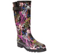 Trespass Womens/Ladies Elena Floral Wellington Boots (Black/Green Print) - Size UK 4