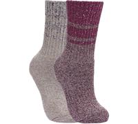Trespass Womens/Ladies Hadley Hiking Boot Socks (2 Pairs) - Wine - Size UK 3-6