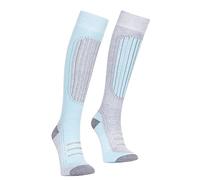 Trespass Womens/Ladies Janus II Ski Socks (Pack Of 2) (6/9) (Mist/aqua)