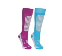 Trespass Womens/Ladies Janus II Ski Socks (Pack Of 2) - Multicolour - Size UK 3-6