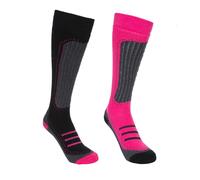 (3/6, Cassis/black) Trespass Womens/Ladies Janus II Ski Socks (Pack Of 2)