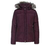 Trespass Nanette Faux Fur Trim Jacket In Maroon Maroon S