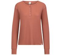 Trespass Womens Long Sleeve Top Morvenna - Button Front, Waffle Knit, Long Sleeves, Ribbed Cuffs, Woven Hem Tab, Knitted, 60% Cotton, 40% Polyester