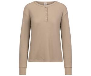 Trespass Womens Long Sleeves Waffle Knit Button Front Top - Morvenna