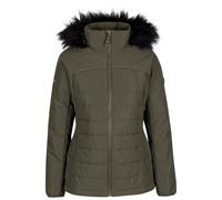 (12, Dark Vine) Trespass Women's Padded Jacket Hooded Translate