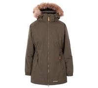 Trespass Womens Parka Jacket Celebrity - Waterproof, Longer Length, Fleece Lined, Lightly Padded, 2 Zip Pockets, Stud-Off Hood Fur Trim, Elasticated Sides, 2 Way Zip