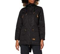 Trespass Clea, Waterproof Jacket with Concealable Hood for Women, Large, Black
