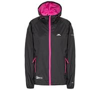 Trespass Qikpac Jacket Female, Black, L, Compact Packaway Waterproof Jacket for Women, Large, Black