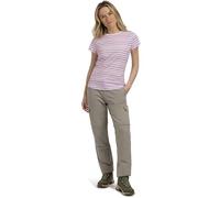 Trespass Womens Round Neck Casual Top Michaela White Multi Stripe Size - 8