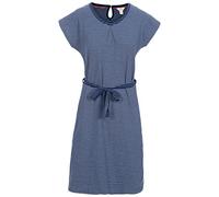 Trespass Womens Round Neck Cotton Dress Lidia Navy Stripe in Size - 10