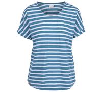 Trespass Womens Round Neck Striped T-Shirt Dipped Hem Cap Sleeve Top Megan
