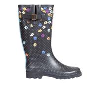 Trespass Women's Samira Printed Wellington Boots in Black | Size: 4 Trespass Black 4