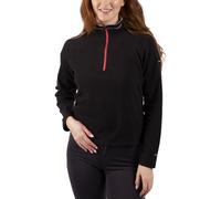 Trespass Women's Fleece Jacket Skylar - Microfleece, Airtrap Technology, 1/2 Zip Neck, Contrast Inner Collar, Knitted, 100% Polyester Black/White