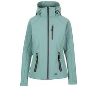 Trespass Womens Softshell Jacket Bela II - Waterproof: 8000mm, Breathable: 3000mvp, Windproof, 3 Low Profile Zip Pockets, Chin Guard, Contrast Zips, Adjustable Zip-Off Hood