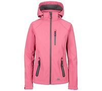 Trespass Women' s Softshell Jacket Bela II - Waterproof: 8000mm, Breathable: 3000mvp, Windproof, 3 Low Profile Zip Pockets, Chin Guard, Adjustable Zip-Off Hood, Flat Cuffs with Tab Adjuster