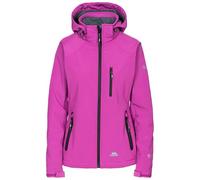 Trespass Womens Softshell Jacket Bela II - Waterproof: 8000mm, Breathable: 3000mvp, Windproof, 3 Low Profile Zip Pockets, Chin Guard, Contrast Zips, Adjustable Zip-Off Hood