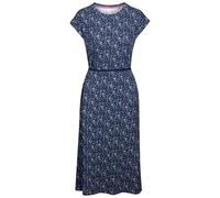 Trespass Womens Summer Dress Portia - Cap Sleeves, Round Neckline, Tie Belt at Waist, Side Pockets, Side Slits, 95% Polyester, 5% Elastane
